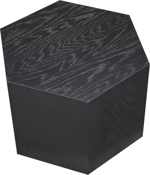 Quinn Black Oak Wood Coffee Table, 1 Piece (Style 2)