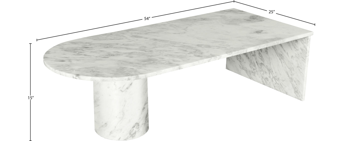 moriah white coffee table ct