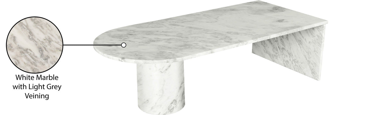 moriah white coffee table ct