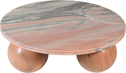 Delaney Pink Genuine Marble Coffee Table (4 Boxes), 1 Piece