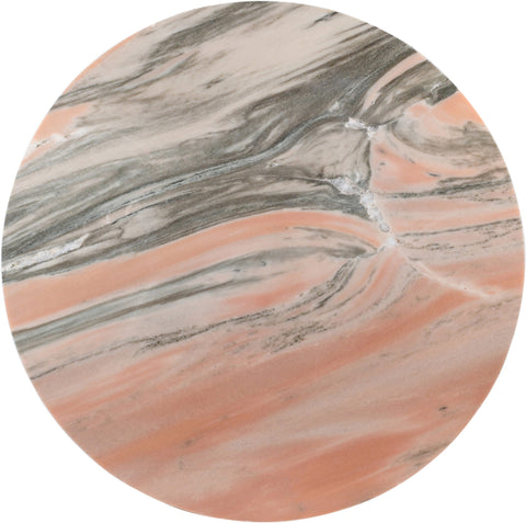 Delaney Pink Genuine Marble Coffee Table (4 Boxes), 1 Piece
