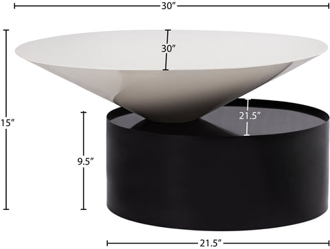 Jolie White Iron Coffee Table, 1 Piece