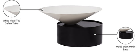 Jolie White Iron Coffee Table, 1 Piece