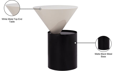 Alexandra White End Table