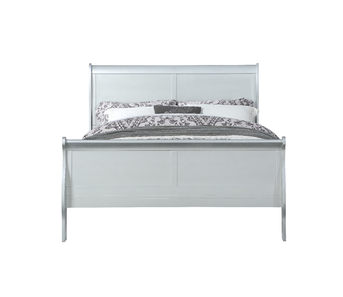 amenia philippe ek bed, platinum finish