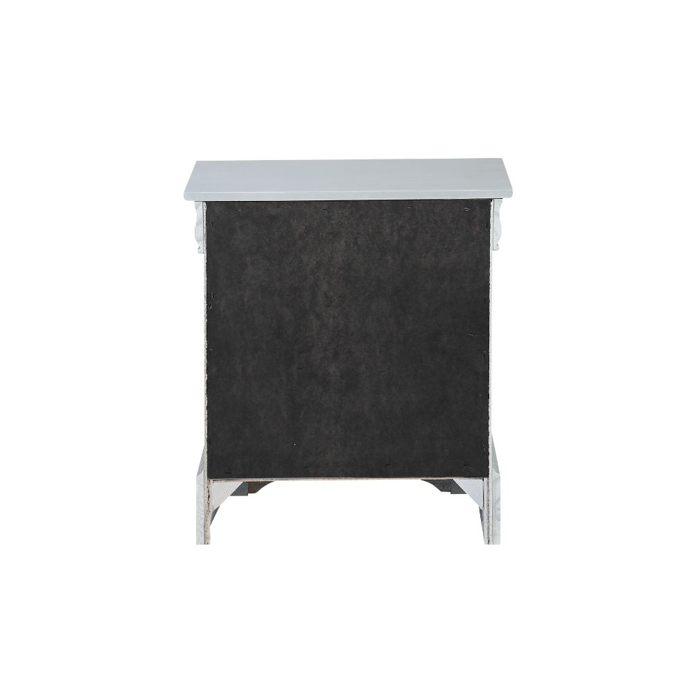 amenia philippe nightstand, platinum finish