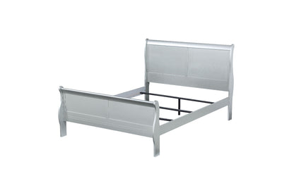 Amenia Philippe Full Bed, Platinum Finish