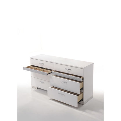 Asbury II Dresser, White High Gloss Finish