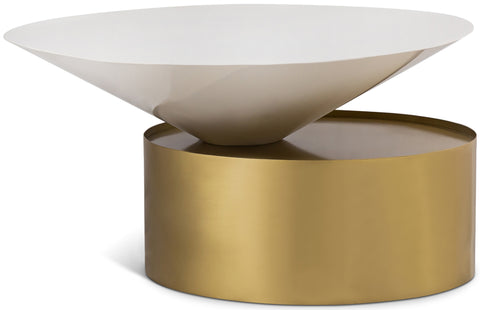 Jolie White Iron Coffee Table, 1 Piece (Style 2)