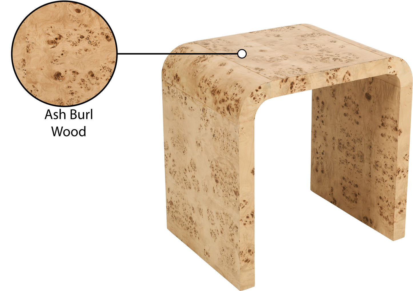 tulip natural ash end table e