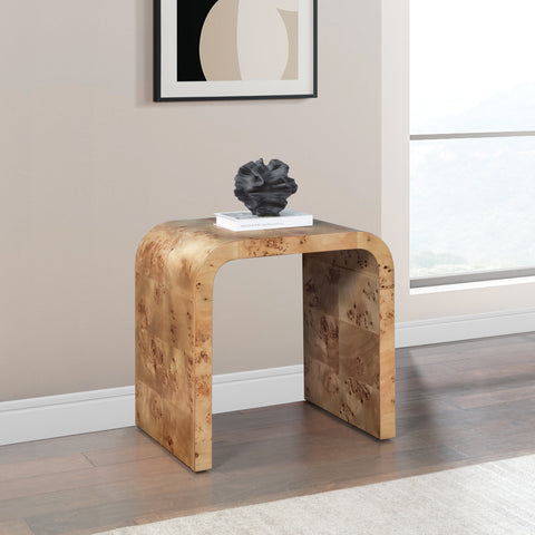 Arden Natural Burl Wood End / Side Table, 1 Piece
