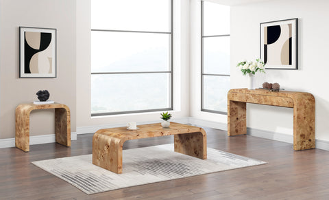 Arden Natural Burl Wood Console Table, 1 Piece