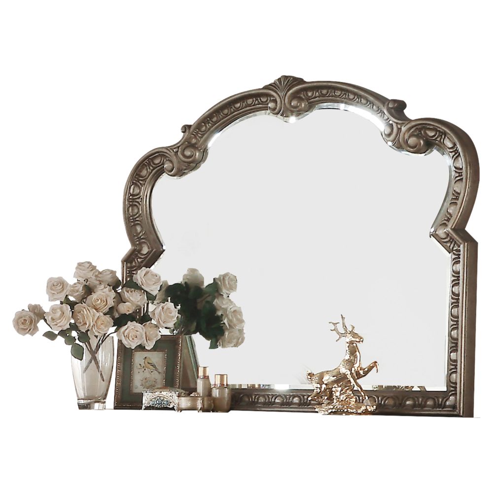 astonic mirror, antique silver finish