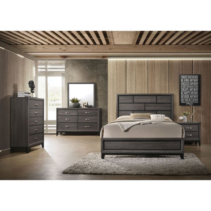 Astrid EK Bed, Weathered Gray Finish