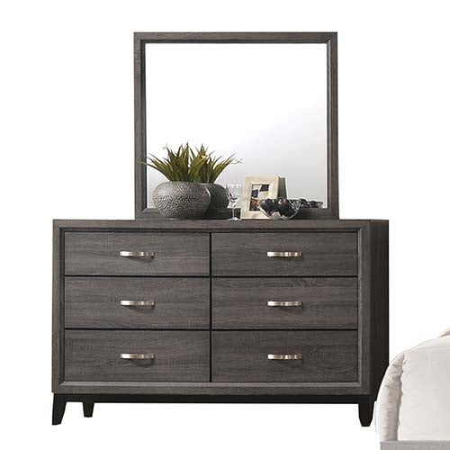 astrid mirror, weathered gray finish