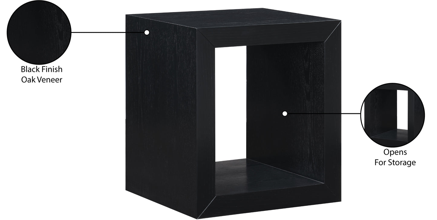 ring black end table