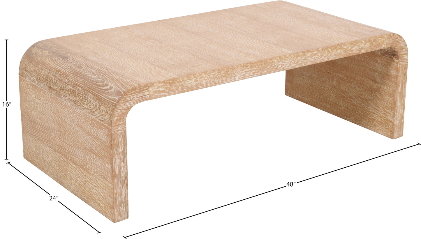 tulip white oak coffee table c