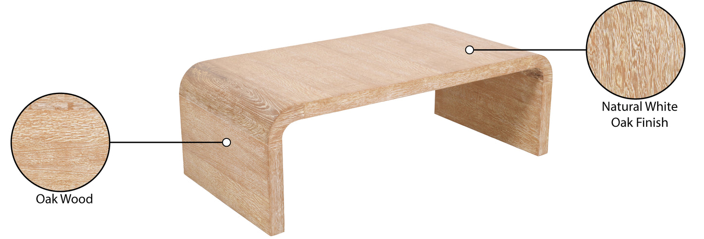 tulip white oak coffee table c