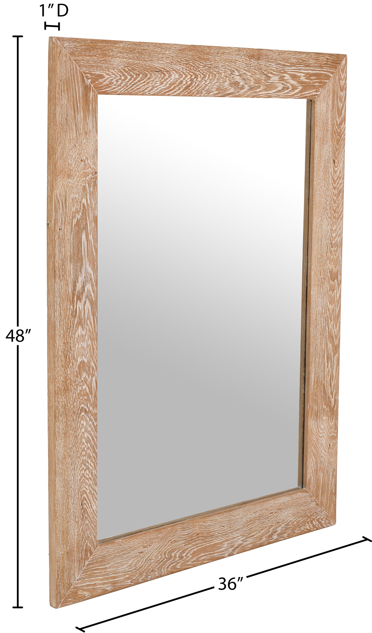 tulip white oak mirror m