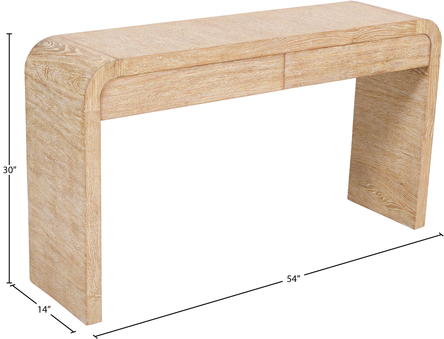 tulip white oak console table s