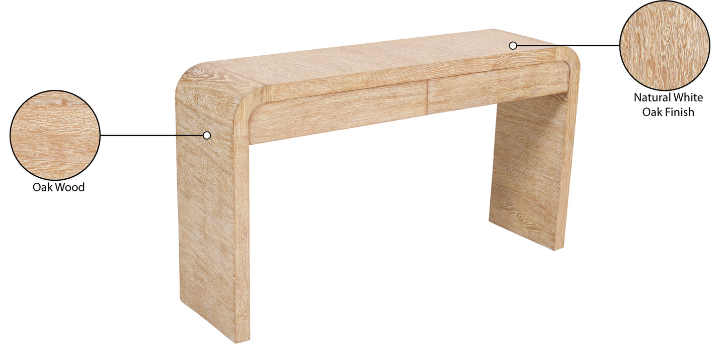 tulip white oak console table s