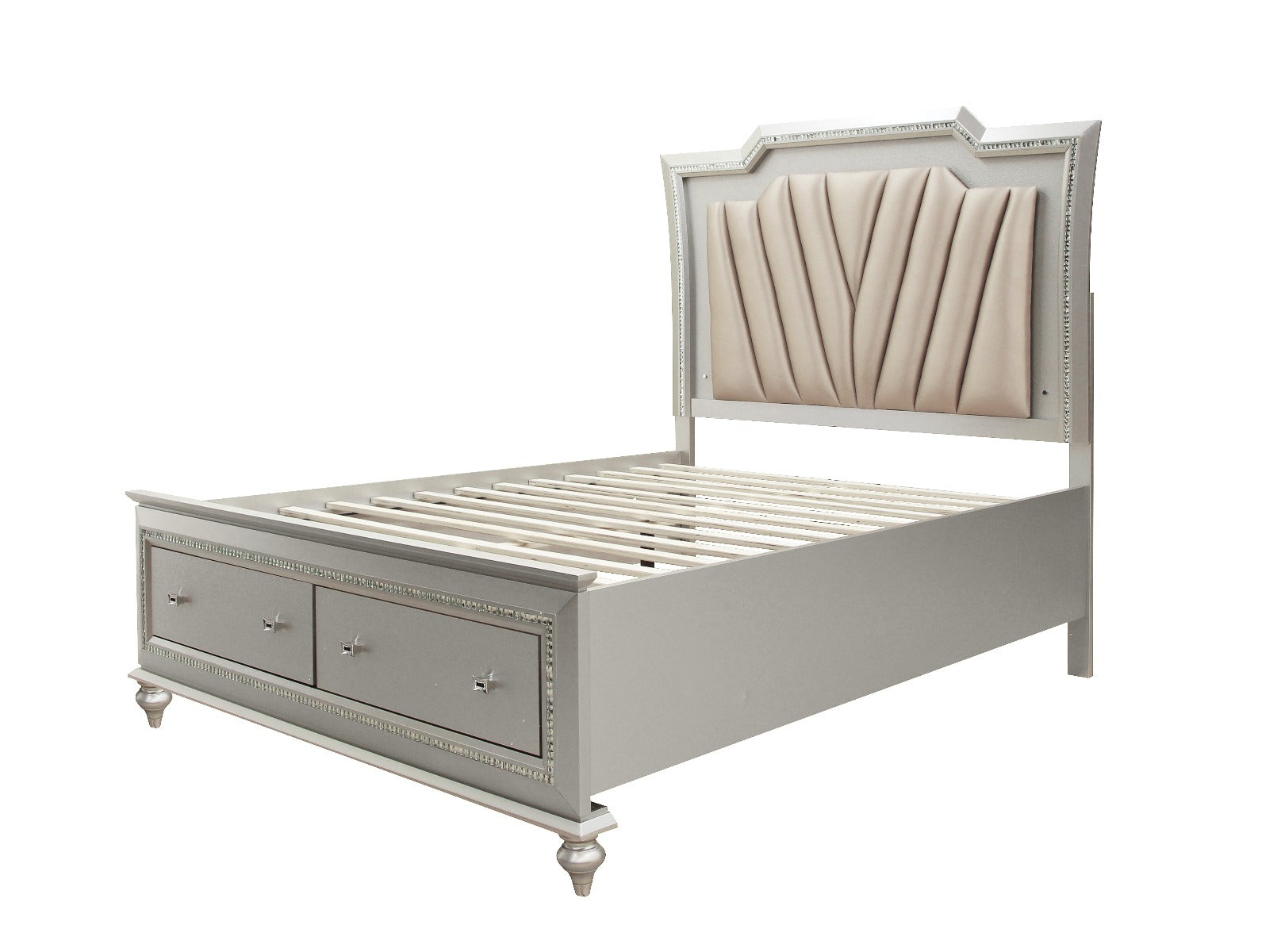 EK BED W/LED & STORAGE