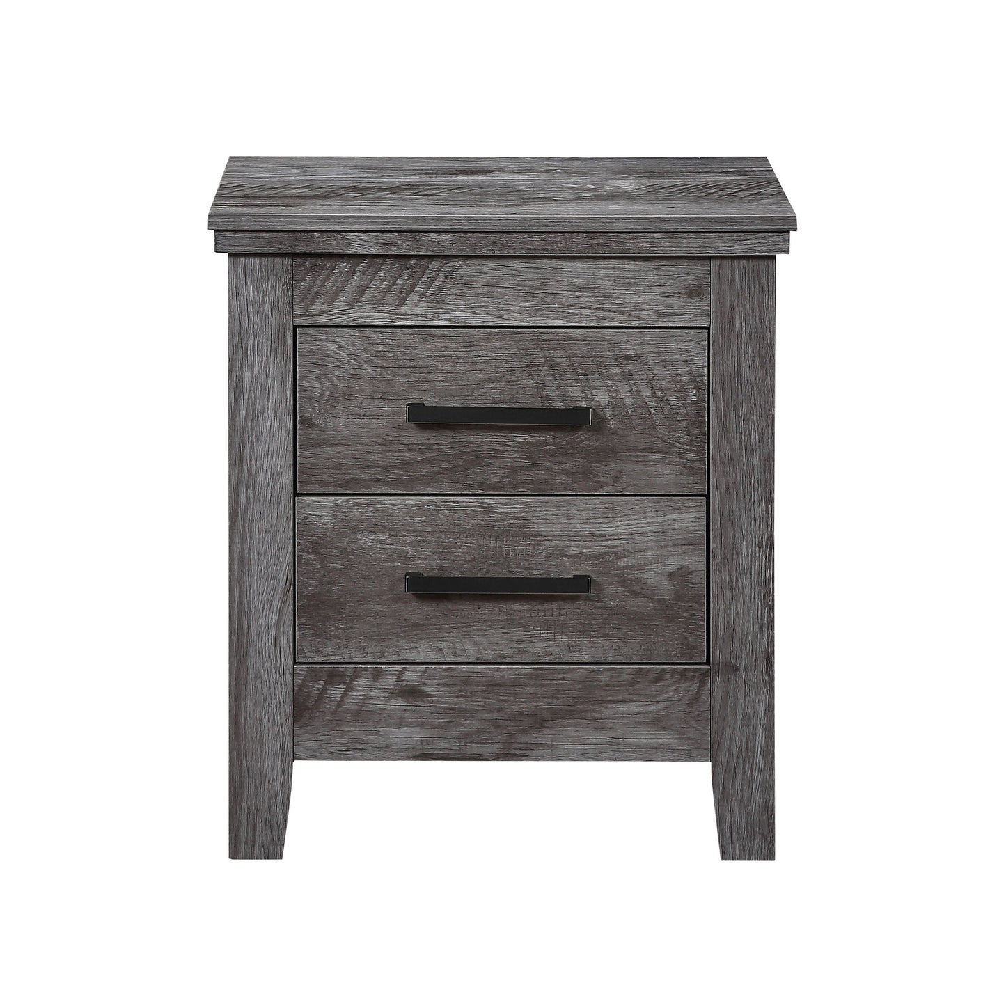 athalia nightstand, rustic gray oak finish