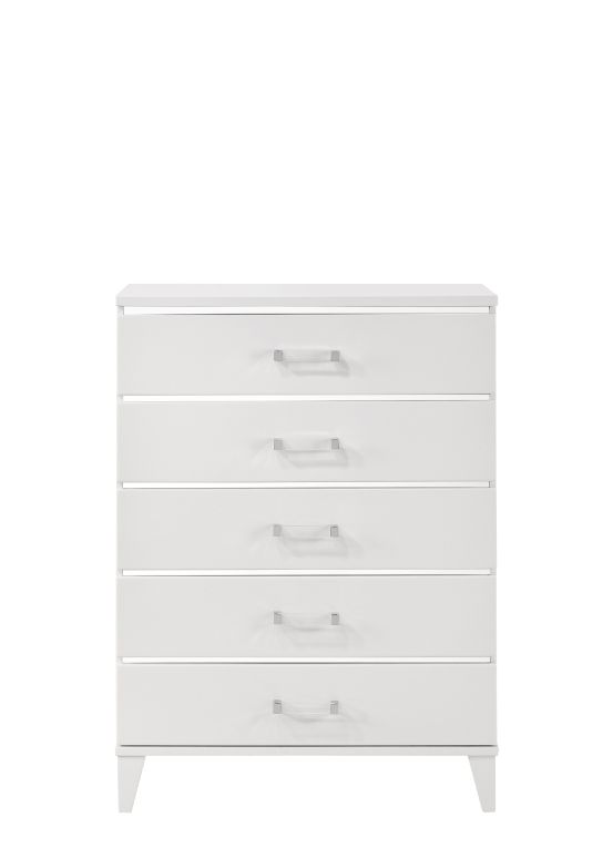 atlas chest, white finish