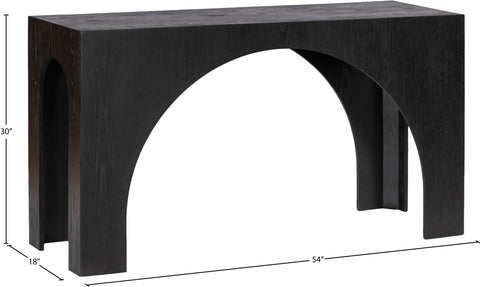 Lennox Black Oak Wood Console Table, 1 Piece