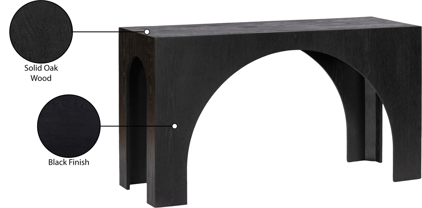 portnoy black console table t