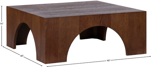 Lennox Brown Oak Wood Coffee Table, 1 Piece