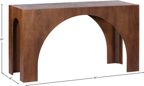 Lennox Brown Oak Wood Console Table, 1 Piece