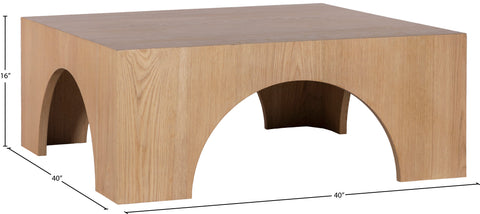 Lennox Oak Oak Wood Coffee Table, 1 Piece