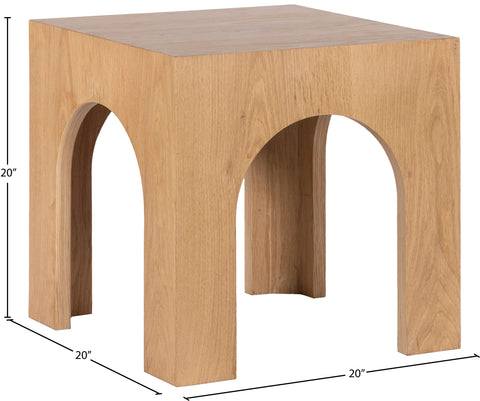 Lennox Oak Oak Wood End / Side Table, 1 Piece