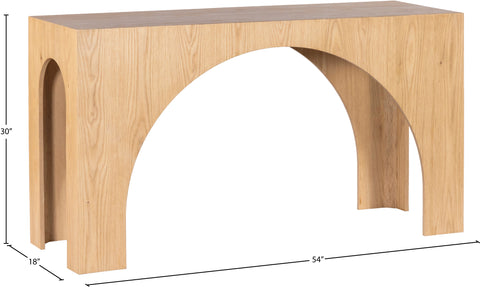 Lennox Oak Oak Wood Console Table, 1 Piece