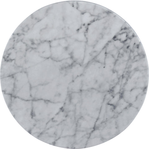 Kira White Faux Marble End / Side Table, 1 Piece