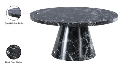 Nicola Black Faux Marble Coffee Table CT