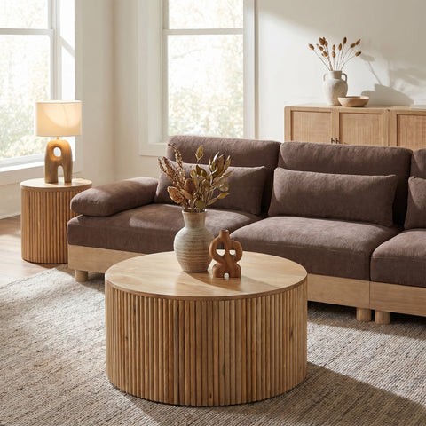 Piper Natural Oak Wood Coffee Table, 1 Piece