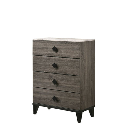 Ava Chest, Faux Marble Top & Rustic Gray Oak Finish