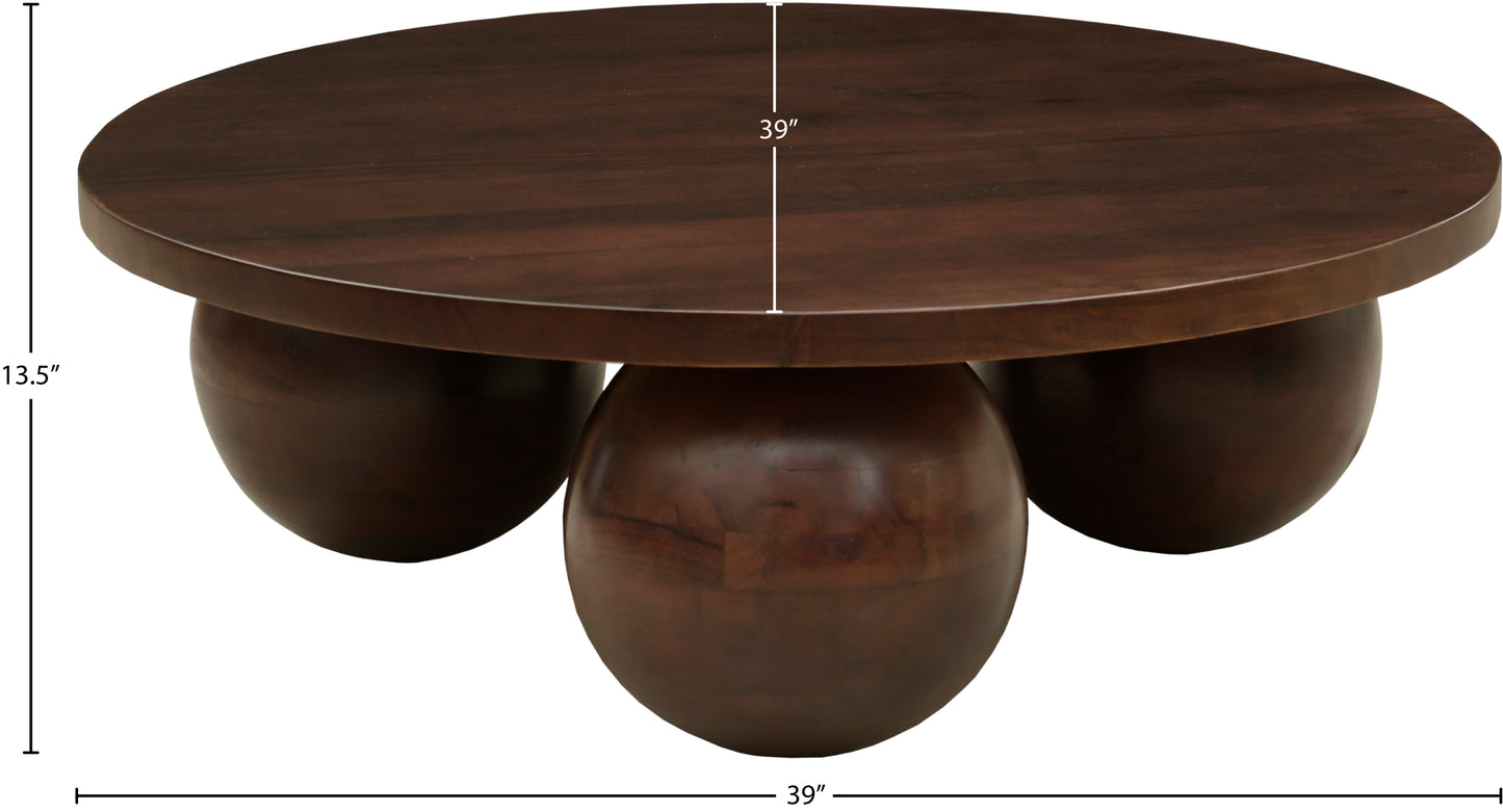 curve brown coffee table ct