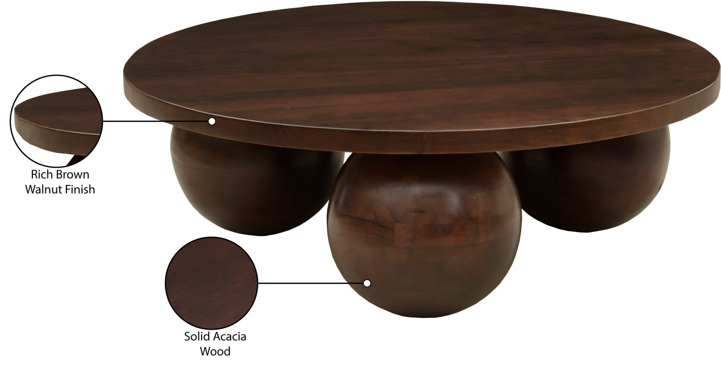 curve brown coffee table ct
