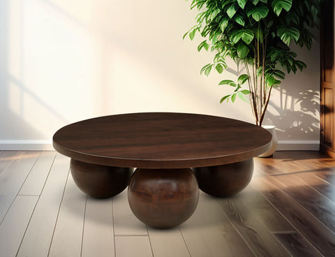 Delaney Brown Acacia Wood Coffee Table, 1 Piece