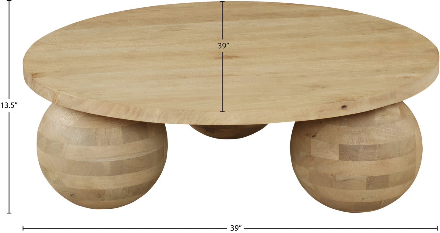 curve natural oak coffee table ct