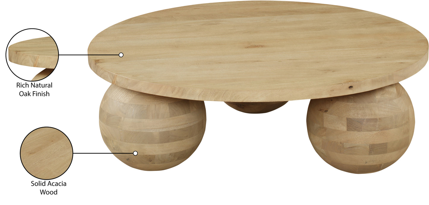 curve natural oak coffee table ct