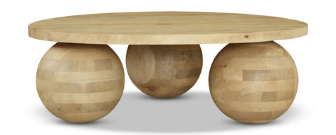 Delaney Natural Acacia Wood Coffee Table, 1 Piece