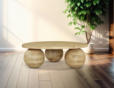 Delaney Natural Acacia Wood Coffee Table, 1 Piece