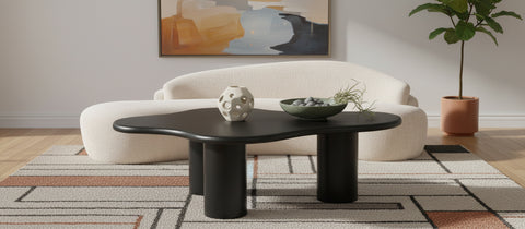 Selene Black Iron Coffee Table, 1 Piece