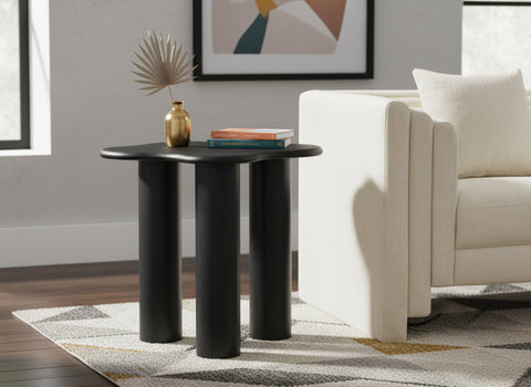 Selene Black Iron End / Side Table, 1 Piece