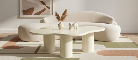 Selene Cream Iron Coffee Table, 1 Piece