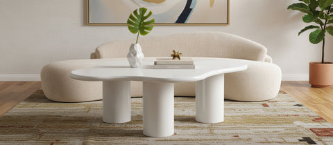 Selene White Iron Coffee Table, 1 Piece